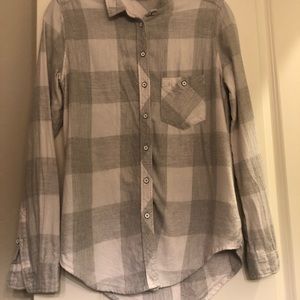 White and grey flannel